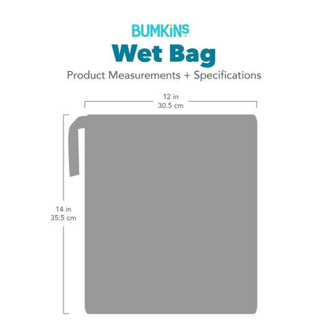 Product dimensions of Waterproof Wet Dry Bag For Travel And Baby Gear, 12x14 inches, zipper pouch for diapers, Ocean Life Blue.