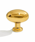 Unlacquered Brass Egg Cabinet Knobs Set One And A Half Inch Diameter Vintage Retro Old School Style For Kitchen Cabinets Bathroom Dressers