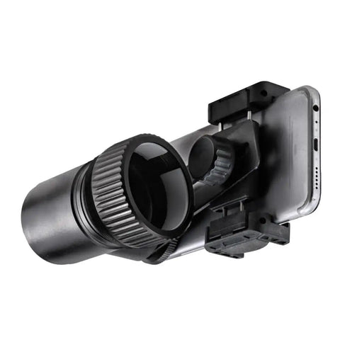 Dope Rifle Scope Camera Mount For Smartphones With All Aluminum Build And Tool Free Fast Lock Dual Viewing Angles For Hunting And Birding