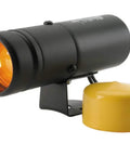 Beefed Up Dana 44 Open Carrier Case 30 Spline With 3.92 And Up Axle Ratio Bare, Includes Carrier Shims, Roll Pin, Ring Gear Bolts, Cover Gasket, Incandescent Bulb, Amber Lens, Yellow Boot, Compatible With External Non LED Shift Light Tach. Black shift light tach with amber lens and yellow boot.