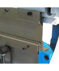 Close-up of the 52 Inch 16 Gauge 3 In 1 Sheet Metal Shear Brake Slip Roll Bender, highlighting the cutting edge and components.