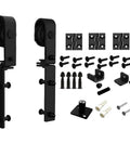 Bi Folding Barn Sliding Door Roller Kit J Shape Roller Only For Barn Doors Beefy Steel Hanger Supports Up To 330 Lbs Quiet Nylon Wheels