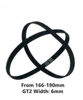 6mm Closed Loop Timing Belt One Piece Built For Precision CNC And 3D Printers With 162 164 166 168 170 172 174 176 178 180 182 184 186 188 190mm Lengths 2GT Series Built To Last Rugged Durable Rubber Drive Belt