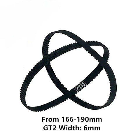 6mm Closed Loop Timing Belt One Piece Built For Precision CNC And 3D Printers With 162 164 166 168 170 172 174 176 178 180 182 184 186 188 190mm Lengths 2GT Series Built To Last Rugged Durable Rubber Drive Belt