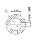 Technical drawing of Universal Steering U Joint 1 Inch DD X 1 Inch DD, 83mm Length, showing dimensions and specifications.