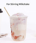 Gold Tone 6.7 Inch Long Handle Coffee And Tea Spoons Set Of 4 Stainless Steel Dope Stirring Spoons for Milkshake in cup