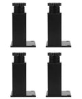 Adjustable Aluminum Sofa Legs 4 Pack For Cabinets And Furniture, Beefy Heavy Duty Feet In Black, Square Base, Easy Leveling