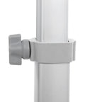 Close-up of adjustable knob on Telescopic Aluminum Table Leg with Anodized Frosted Finish for RVs and indoor use.