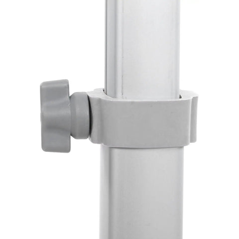 Close-up of adjustable knob on Telescopic Aluminum Table Leg with Anodized Frosted Finish for RVs and indoor use.