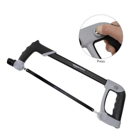 Heavy Duty 12 Inch Bi-Metal Hacksaw Blades 4 Piece Set With Super Sharp Killer Edge Cutting 5 10 18 24 Tpi Options for adjusting blade tension.