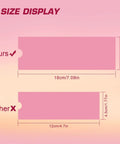 Size comparison of Large Pink Pen Machine Covers Set 200 Pcs Disposable Tattoo Wraps, showing 18cm by 6.5cm dimensions.
