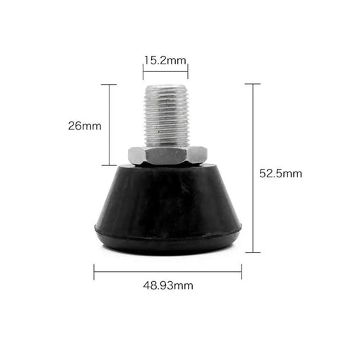 2 Pack Roller Skate Toe Stops With 82A PU Rubber Plugs And Brake Blocks For All Surfaces, wear-resistant, size 52.5x48.93mm