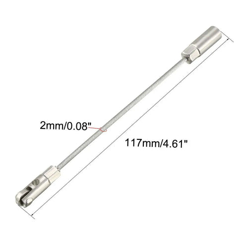Uxcell 117 Mm Flexible Fish Tape Replacement Leader Steel Wire Cable Puller Roller Guide For 4 Mm Fish Tape, 117mm long, 2mm wire.