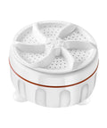 4 Pack Mini Portable Electric Clothes Washer USB Rechargeable Deep Waterproof Automatic Cycle Tiny Pocket Rocket For Travel Dorm Apartment Rv No Sweat Quick Wash With Intelligent Timing compact white laundry tool side view
