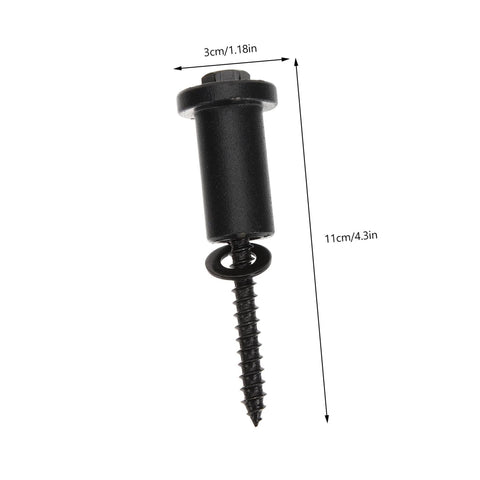 Heavy-Duty Barn Door Track Spacers Kit With Screws, close-up of adjustable spacer and screw, shows dimensions in cm and inches
