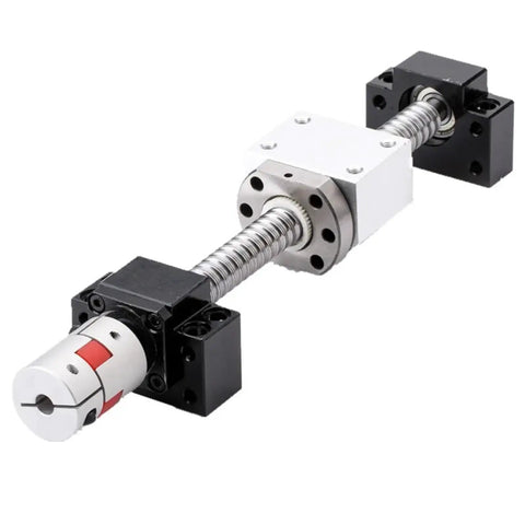 Top Tier Hella Smooth C5 SfU2005 Ball Screw 950Mm Complete Assembly with motor coupling and Bk Bf bearing housings.