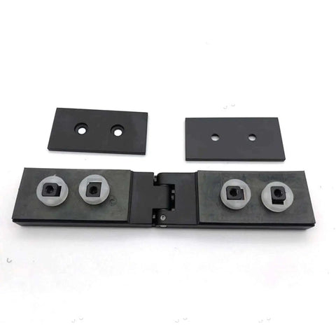 Heavy Duty Glass Shower Hinge 2 Pack Featuring 180 Degree Rotation And Solid Clamp For Serious Bathroom Upgrades That Are Rustproof Built Different And Dead Simple To Install Without Breaking A Sweat, showing hinge parts layout.