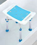 Heavy Duty Bariatric Shower Chair With 500lb Capacity, Padded Shower Stool For Inside Shower, blue seat in bathtub