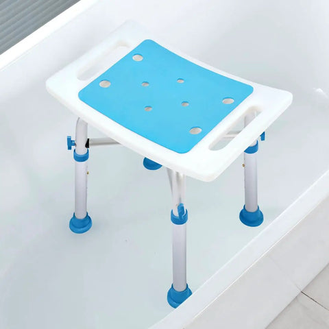 Heavy Duty Bariatric Shower Chair With 500lb Capacity, Padded Shower Stool For Inside Shower, blue seat in bathtub