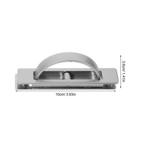 Slick Hidden Cabinet Drawer Pulls Zinc Alloy Recessed Invisible Handles 10cm x 3.6cm front view with measurements