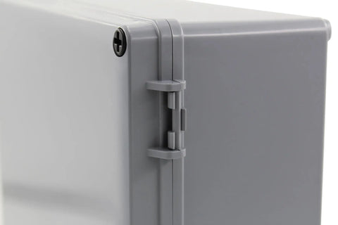 Weatherproof PS Plastic Junction Conduit Box Built Tough for Electrical Projects 12 Inch by 8 Inch by 4 Inch Outdoor Ready Dustproof