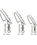 Ball Bearing Fishing Swivel With Welded Ring And Coastlock Snap For Kite Lines And Tackle Coppery Stainless Steel Corrosion Resistant Easy Open Coastlock Snap Size 8 200 Lb 10 Pack, size chart
