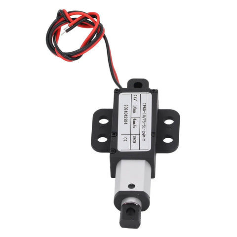 Mini 24V Linear Actuator With 10mm Stroke And 150N Thrust For Sofa And TV Cabinet, built with tough aluminum ABS, front view.