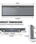 Product dimensions for Mini Skid Steer Auger Attachment For Toro Dingo Kubota With Hydraulic Earth Drill Post Hole Digger And Auger Bit