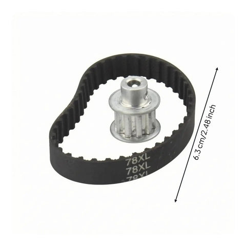 Timing Belt Kit With 5mm Pulley And 78XL Belt, Rubber Timing Pulley Synchronous Wheel, Rounded Cog Drive Kit