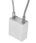 Heavy Duty Steel Cable Padlock 85mm Shackle With Aluminum Alloy Casing For Lockout Tagout And Industrial Shutdown, PVC Coated Steel Cable