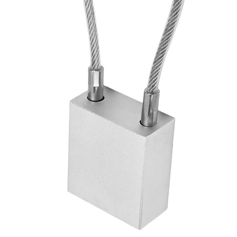 Heavy Duty Steel Cable Padlock 85mm Shackle With Aluminum Alloy Casing For Lockout Tagout And Industrial Shutdown, PVC Coated Steel Cable