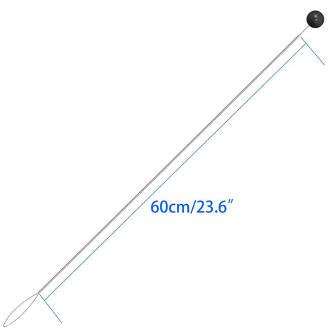 Heavy Duty Button Master Car Emergency Tool Long Reach Grabber 60cm Stainless Steel Tube And Wire Rope, Easy One Hand Operation, No Installation Required, Great For Reaching Hidden Car Buttons