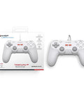 Retro 90s Themed Wired Game Controller For Switch Android iOS PC Steam With Hall Effect Sticks 1000Hz Polling Rate shown with box
