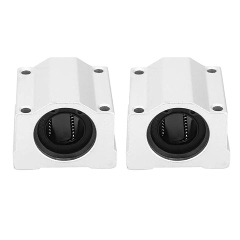 Pro Level CNC Machined Aluminum Linear Motion Slide Blocks With Precision Ground Ball Bearings Crafted For Zero Drag Operations And Bulletproof Shop Floor Performance Two Pack, close-up view.