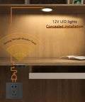 Hidden 12V Dimmer Switch With Touch Sensor Through Wood Panel For RVs Cabinets Wardrobes And LED Strips installation diagram