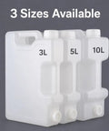 On The Go Water Container With Spigot For Outdoor And Car Use 3L 5L Or 10L Capacities Lightweight PP Water Jug side view