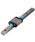 12mm Linear Rail With Block Mini Bearing Steel Slide Kit 150mm Length For Precision Motion In Automatic Equipment And Measuring Tools With Lubrication System, blue caps