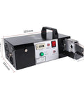 Heavy Duty Pneumatic Terminal Crimping Machine And Wire Stripping Tool profile view showing control panel and handle.