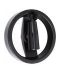 Top view of Heavy Duty Foldable Spoke Handwheel Aluminum Alloy With Revolving Handle For Milling Machine Lathe Grinder Black 12mm Bore 125mm OD Industrial Pro Grade Precision Control