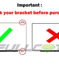 Diagram showing correct and incorrect bracket placements for 15.6 Inch FHD Laptop LCD Screen Replacement, 1920x1080 Resolution.