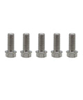 Titanium Motorcycle Bolts Set M6x1.0 Torx Hex Head Titanium Flange Bolts Dual Drive Lightweight Yet Ultra Strong Rustproof Heat Resistant Deformation Resistant Pack Of 5