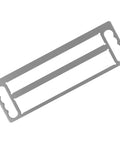 Stainless Steel Tenon Gauge Tool And Mortise Tenon Jig For Precision Woodworking Measuring At Home Carpentry And Furniture Making Featuring One Point Five And Two Inch Slots Dead On Fit Check Slick Durable Build shown from above.