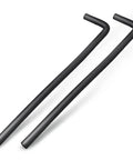 LS Swap heater hose set, 2-pc, black molded 90-degree bends, 5/8" and 3/4" ID, 4" x 24" length