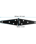 Heavy Duty 5 Inch Strap Hinges 4 Pack Rock Solid Barn Door Hardware For Sheds Gates And Garages Built Tough With No Sweat Setup And Straight Up Reliable Precision Cast Construction, 10.1 inch size.