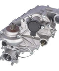 High Torque Industrial Gearbox Built Different For Smooth Shifting Up To 1000 Rpm Reliable Automotive And Motorcycle Drive Unit angled view of metal housing.