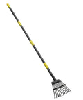 72 Inch Adjustable Garden Rake With Expandable Head For Leaf Debris Cleanup In Lawns And Gardens, Long Reach Tool From 15 To 72 Inches