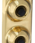 Two Button Doorbell Push Plate With Dual Name Card Holders Surface Mount Brass Construction Built To Last For Home Apartment Or Office Installations Model 602 Door Bell Plate brass