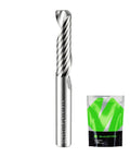 Beefy Upcut Spiral Router Bit 1/4 Inch Shank, 1/4 Inch Cutting Diameter, 1 Inch Cutting Length, 2-1/4 Inch Overall Length, Carbide Single Flute CNC Bit.