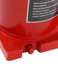 Heavy Duty 30 Ton Hydraulic Bottle Jack For Cars And Pickup Trucks 66000 Pound Alloy Steel base detail with safety instructions.