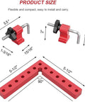 Heavy Duty Woodworking Precision Square L Shaped Jig For Fast Splicing And Panel Alignment 5.5 inch clamp size and 90 degree angle